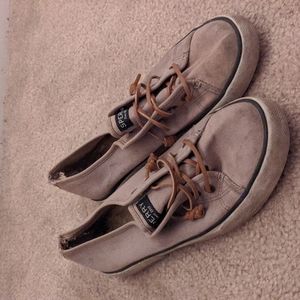 Grey Sperry shoes. Size 8